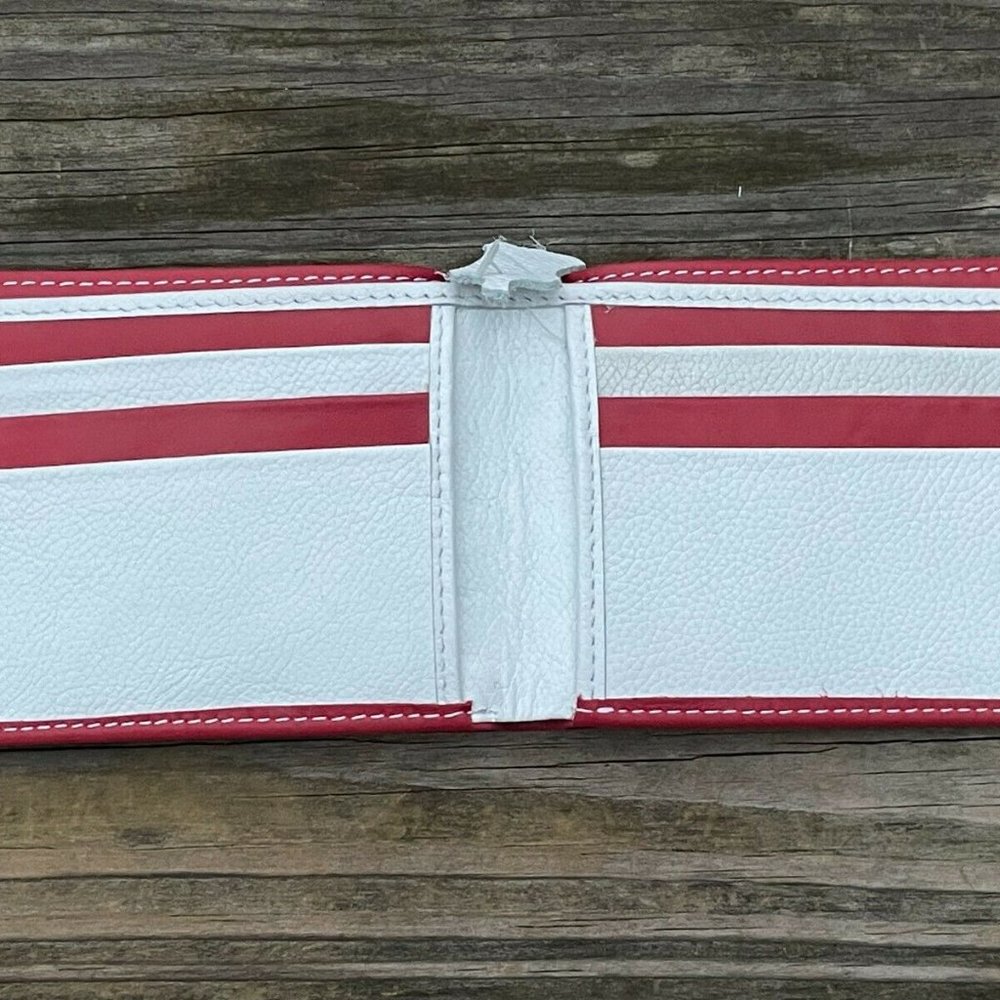 Valentines Wallet Bifold Card Holder Handmade Genuine Leather Men Purse Multi - Picture 6 of 10